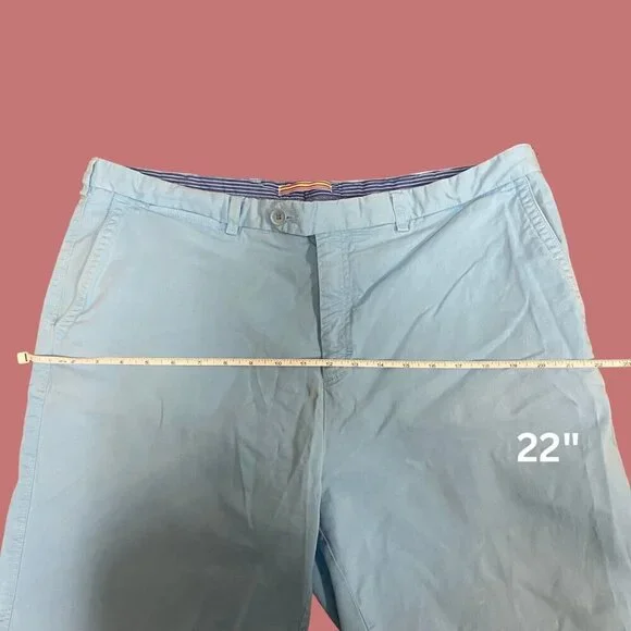 Bugatchi Sky Blue Stretch Cotton Shorts Size 38 - Picture 6 of 8